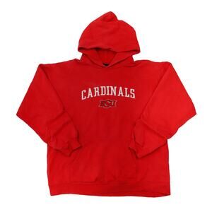Vintage BSU Cardinals Red Hoodie Sweatshirt Size M